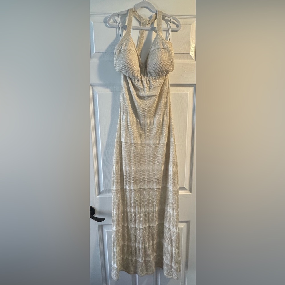 XOXO Strapless Cream Dress